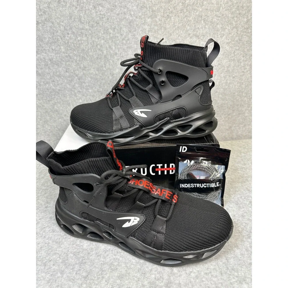 Indestructible Ares Black Safety Work Steel Toe Puncture Proof Boot Size 10.5-11